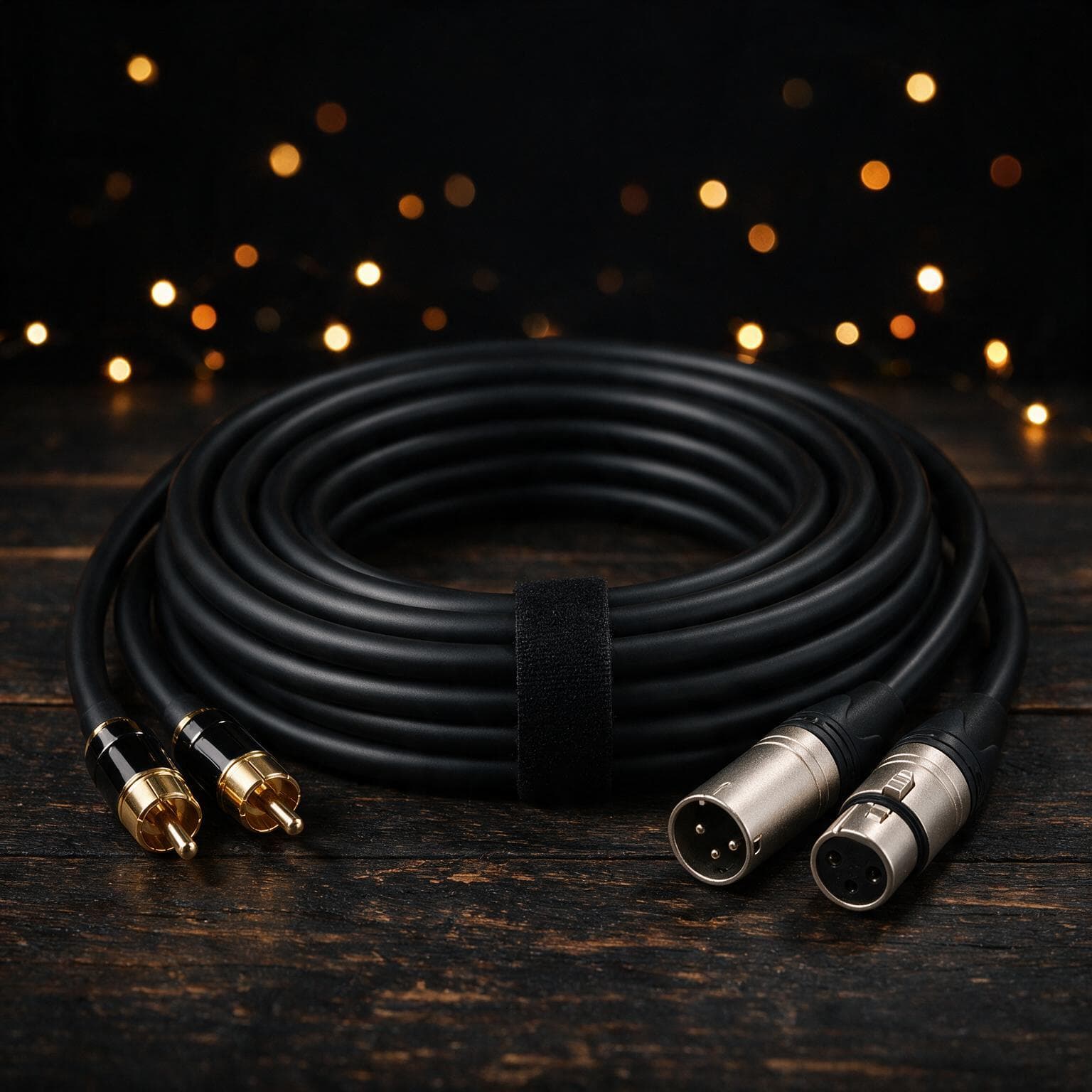 Dual RCA to XLR Cable, Dual RCA Male to Dual XLR Male, 10ft